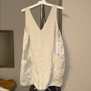 NWT Athleta Retreat Linen V-Neck Romper